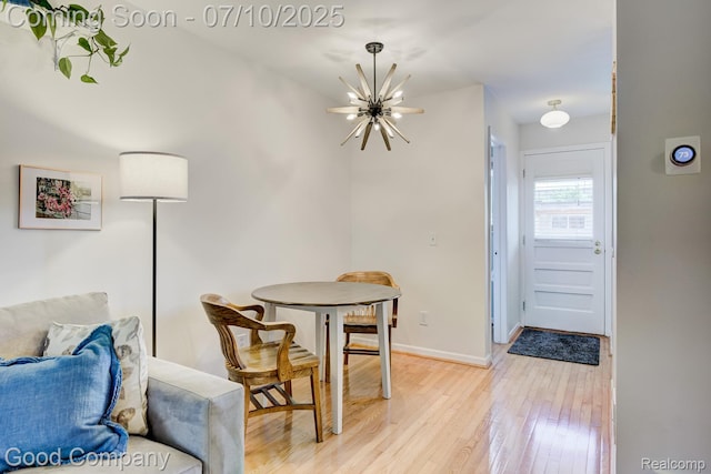 323 W Lincoln Ave, Royal Oak, MI 48067 - dining area featuring a chandelier and light wood finished floors