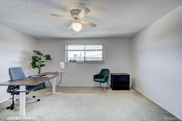 323 W Lincoln Ave, Royal Oak, MI 48067 - office with carpet flooring and a ceiling fan