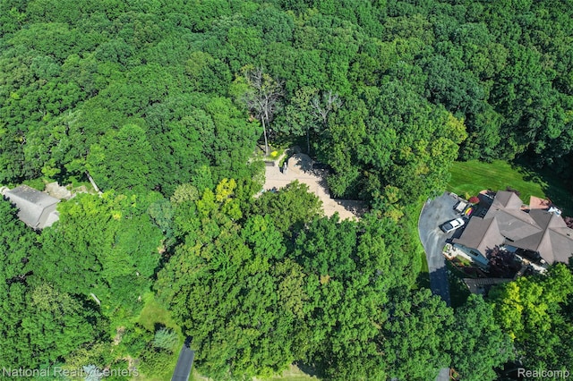 7500 Deerhill Dr, Clarkston, MI 48346 - aerial view of property and surrounding area featuring a forest