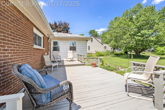 22950 Koths St, Taylor, MI 48180 - deck with a lawn