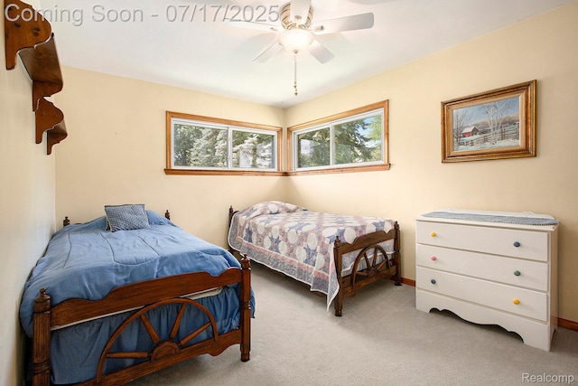 22950 Koths St, Taylor, MI 48180 - carpeted bedroom featuring multiple windows and a ceiling fan