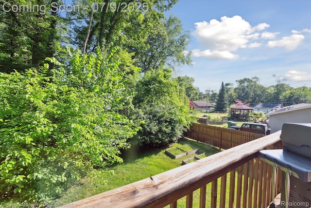4577 Oaklawn Dr, Pinckney, MI 48169 - wooden deck featuring grilling area