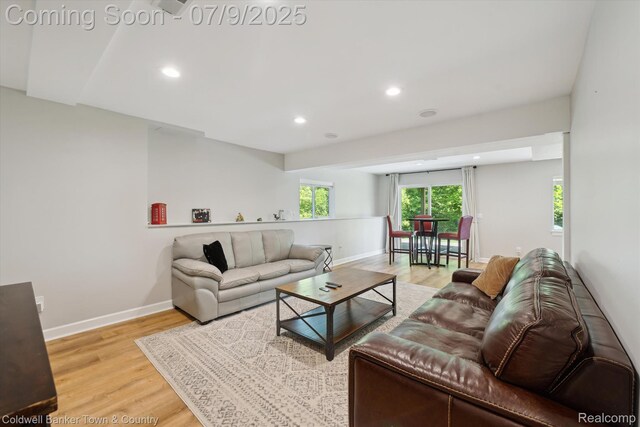 4577 Oaklawn Dr, Pinckney, MI 48169 - living room with light wood-type flooring and recessed lighting