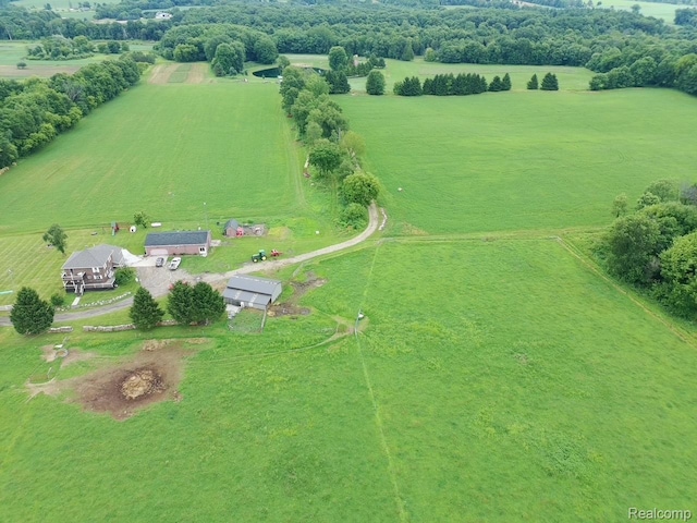 3500 Schlaud Rd, North Branch, MI 48461 - overview of rural landscape featuring a pastoral area