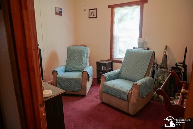 5985 Shady Ln, Newport, MI 48166 - living area with plenty of natural light and carpet flooring
