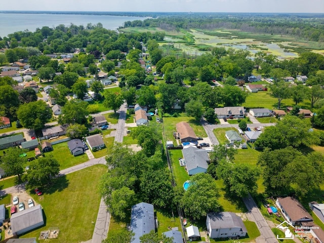 5985 Shady Ln, Newport, MI 48166 - aerial view of property's location featuring a nearby body of water and nearby suburban area