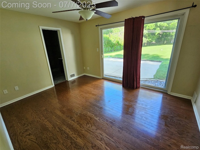 53120 Odilon Ave, Shelby Twp, MI 48316 - spare room with wood finished floors and ceiling fan