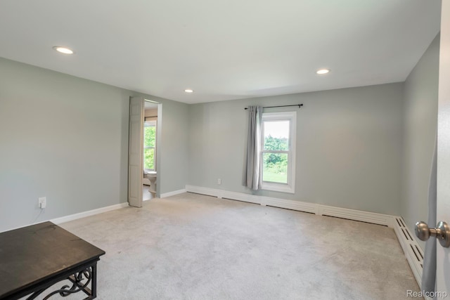 6550 Black River Rd, Croswell, MI 48422 - carpeted spare room featuring recessed lighting and baseboard heating