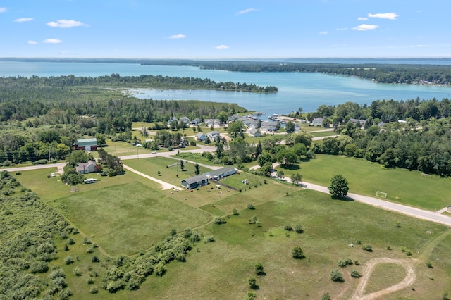 7241 Cherry Ave, Kewadin, MI 49648 - drone / aerial view of a nearby body of water