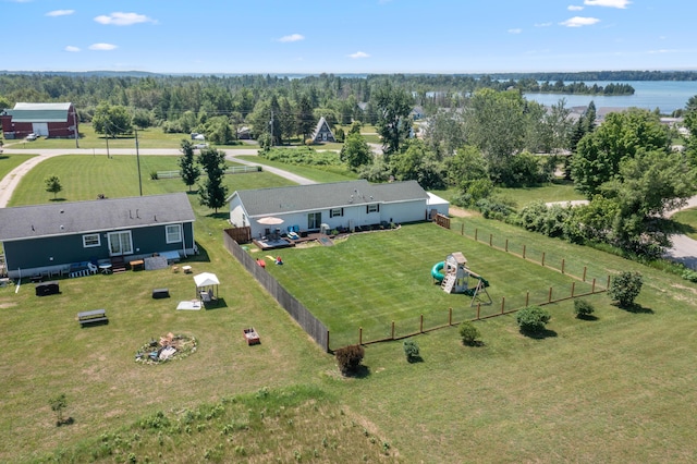 7241 Cherry Ave, Kewadin, MI 49648 - aerial view of a nearby body of water