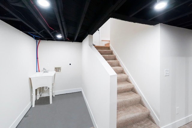 20157 Huntington Ave, Harper Woods, MI 48225 - finished below grade area with baseboards and stairway