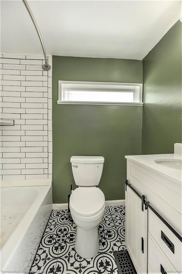 58 Yeamans St, Mount Clemens, MI 48043 - bathroom featuring vanity, plenty of natural light, tile patterned floors, and bathtub / shower combination
