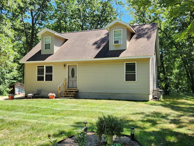 23967 Derek Dr, Sand Lake, MI 49343 - new england style home with entry steps and a front yard