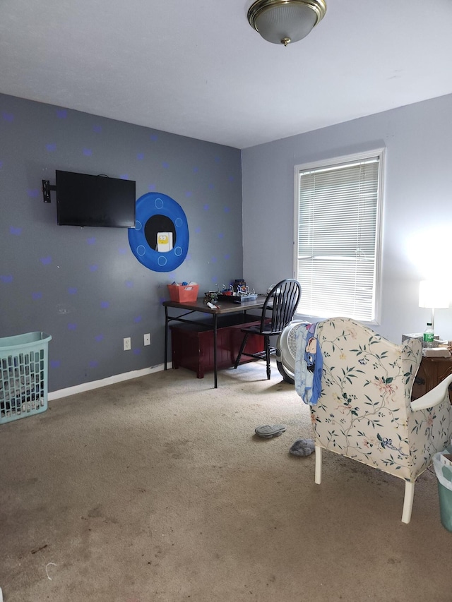 23967 Derek Dr, Sand Lake, MI 49343 - carpeted home office featuring baseboards