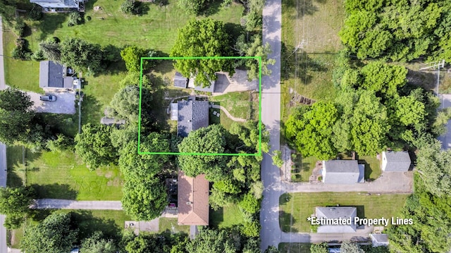 1196 S Dettman Rd, Jackson, MI 49203 - aerial view of property's location featuring property parcel outlined