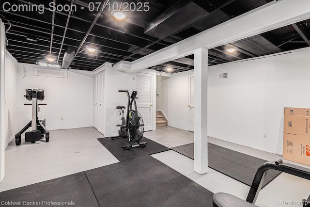 42173 Pellston Dr, Northville, MI 48167 - workout area with a wall unit AC