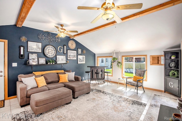1509 Allen Rd, Kimball, MI 48074 - living area featuring a ceiling fan and tile patterned floors
