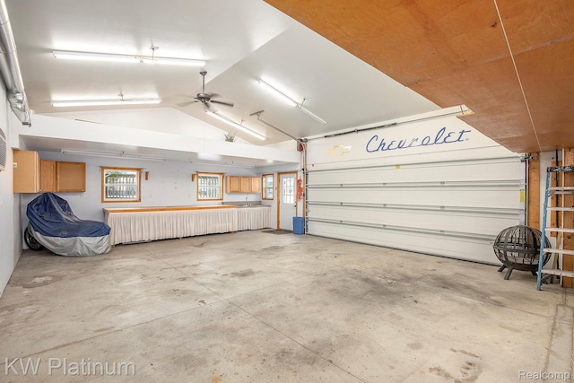 1509 Allen Rd, Kimball, MI 48074 - garage featuring ceiling fan