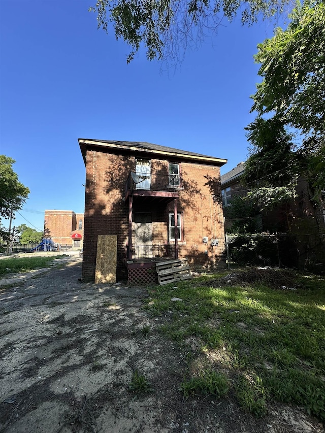 15043 Holmur St, Detroit, MI 48238 - back of property with brick siding