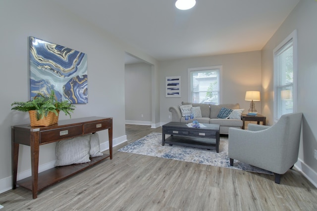 609 W Biddle St, Jackson, MI 49203 - living area featuring wood finished floors and baseboards