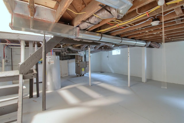 609 W Biddle St, Jackson, MI 49203 - below grade area with water heater and heating unit