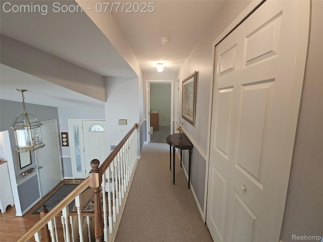 38412 Sutton Dr, Sterling Heights, MI 48310 - hall with carpet floors and baseboards