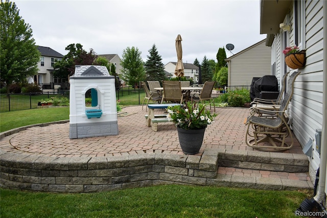 18006 Wingate Dr, Macomb, MI 48042 - view of patio featuring outdoor dining area and grilling area