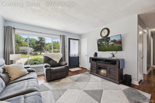 29934 Tamarack Dr, Gibraltar, MI 48134 - living area with wood finished floors and a textured ceiling