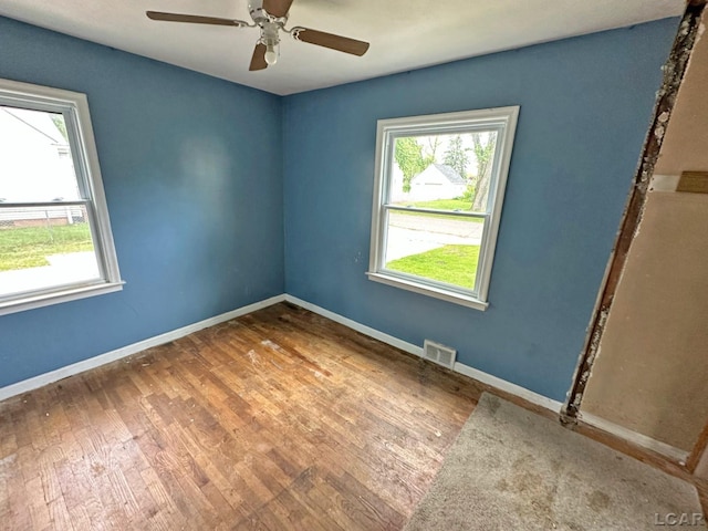 2171 Harold St, Adrian, MI 49221 - spare room featuring wood finished floors and a ceiling fan