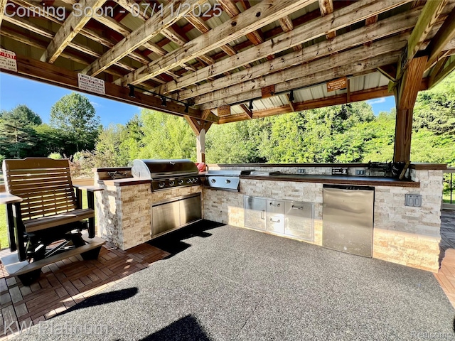 7135 Gardner Line Rd, Lexington, MI 48450 - view of patio / terrace with exterior kitchen