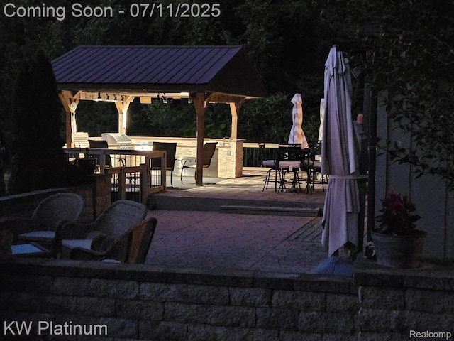 7135 Gardner Line Rd, Lexington, MI 48450 - view of patio / terrace with a gazebo and area for grilling
