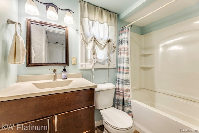 7377 Dogwood Rd, Lexington, MI 48450 - full bathroom with vanity and shower / bath combination with curtain