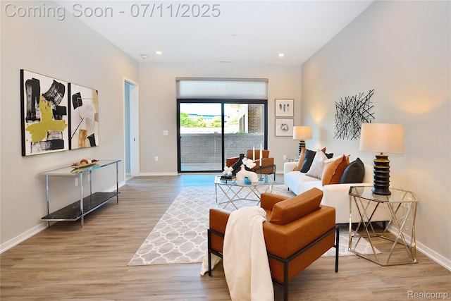 750 Forest Ave Unit 202, Birmingham, MI 48009 - living room featuring light wood finished floors and recessed lighting