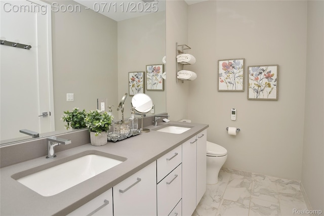 750 Forest Ave Unit 202, Birmingham, MI 48009 - bathroom with marble look tile flooring and double vanity