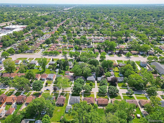 24271 Westhampton St, Oak Park, MI 48237 - aerial view of property and surrounding area featuring nearby suburban area