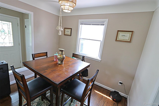 24271 Westhampton St, Oak Park, MI 48237 - dining room with dark wood-type flooring and baseboards