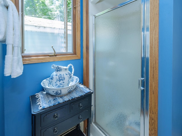 44850 Woodman Dr, Paw Paw, MI 49079 - full bath with a shower stall and vanity