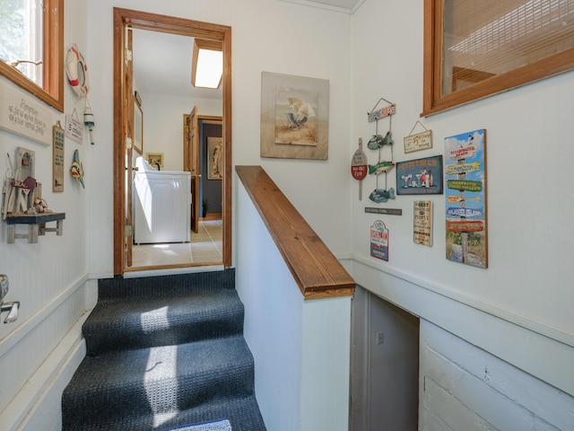 44850 Woodman Dr, Paw Paw, MI 49079 - stairway with washer / clothes dryer