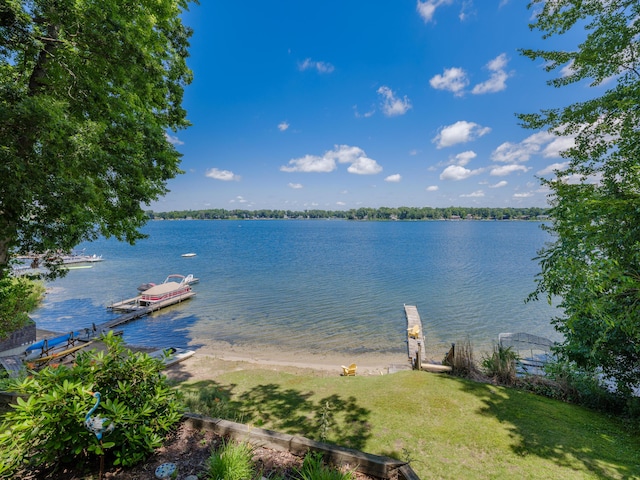 44850 Woodman Dr, Paw Paw, MI 49079 - water view featuring a dock