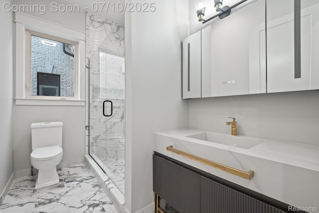 1760 Hamilton Dr, Bloomfield Hills, MI 48302 - full bath with marble look tiles, vanity, and a marble finish shower