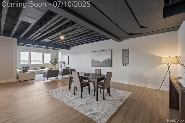 1760 Hamilton Dr, Bloomfield Hills, MI 48302 - dining area featuring electric panel and wood finished floors