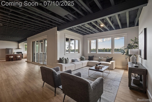 1760 Hamilton Dr, Bloomfield Hills, MI 48302 - living room featuring wood finished floors and baseboards