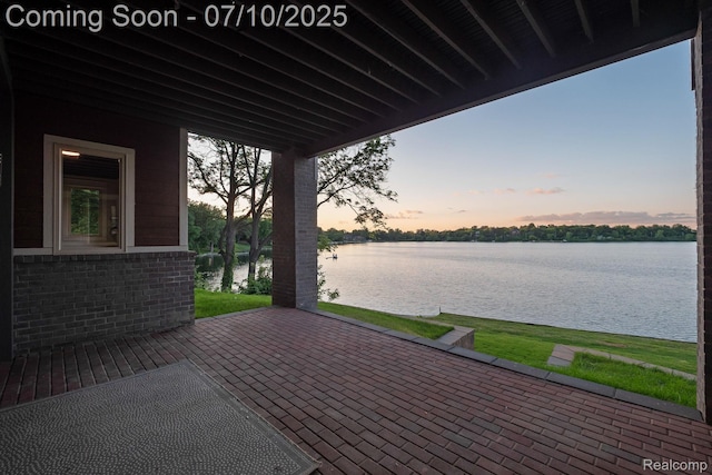 1760 Hamilton Dr, Bloomfield Hills, MI 48302 - view of patio / terrace featuring a water view