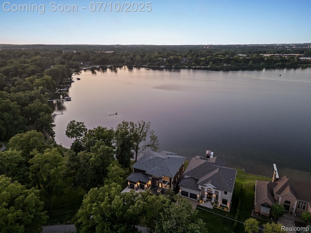 1760 Hamilton Dr, Bloomfield Hills, MI 48302 - drone / aerial view of a nearby body of water and a forest