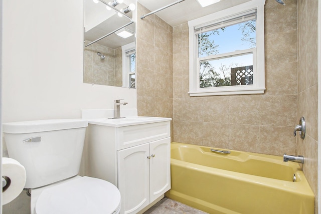46 N 31st St, Battle Creek, MI 49015 - full bathroom with vanity and washtub / shower combination