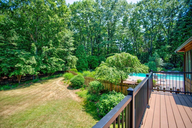295 N Lakeshore Dr, Holland, MI 49424 - wooden deck featuring an outdoor pool