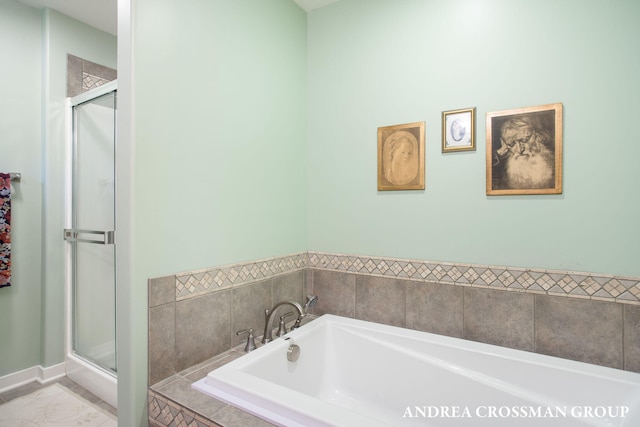1228 Shore Crest Dr, South Haven, MI 49090 - full bath with a garden tub and a stall shower