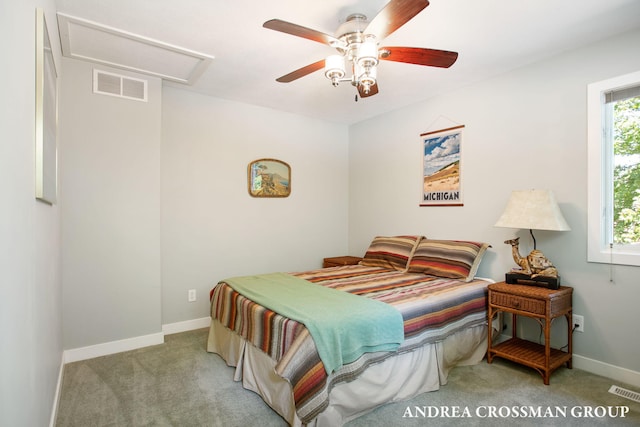 1228 Shore Crest Dr, South Haven, MI 49090 - bedroom featuring carpet floors and ceiling fan
