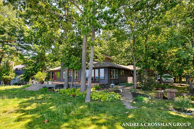 1228 Shore Crest Dr, South Haven, MI 49090 - rear view of property with a wooden deck