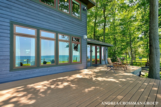 1228 Shore Crest Dr, South Haven, MI 49090 - deck featuring a water view